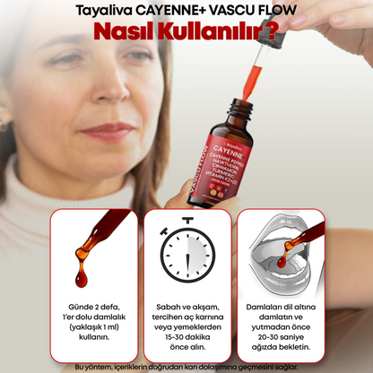 Cayenne+ Vascu Flow - Kalp, Damar ve Tansiyon Sağlığı Destekleyici